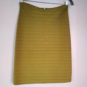 Herve Leger Paris Bandage Pencil Skirt, Size Small (Lime Green, stretchy)